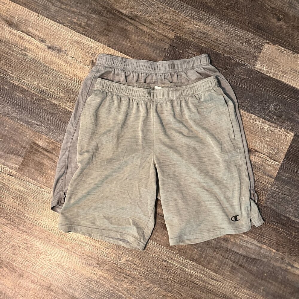2 pair Men's Champion Gym Shorts with drawstring (L)